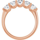 14K Rose 1 1/3 CTW Natural Diamond Anniversary Band