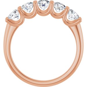 14K Rose 1 1/3 CTW Natural Diamond Anniversary Band