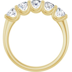 14K Yellow 1 1/3 CTW Natural Diamond Anniversary Band