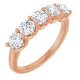 14K Rose 1 1/3 CTW Natural Diamond Anniversary Band