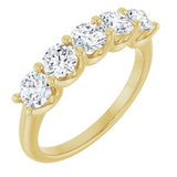 14K Yellow 1 1/3 CTW Natural Diamond Anniversary Band