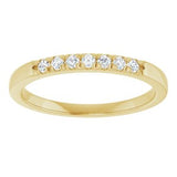 14K Yellow 1/6 CTW Natural Diamond French-Set Anniversary Band