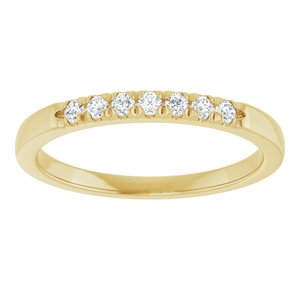 14K Yellow 1/6 CTW Natural Diamond French-Set Anniversary Band