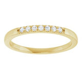 14K Yellow 1/10 CTW Natural Diamond French-Set Anniversary Band