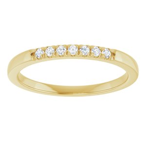 14K Yellow 1/10 CTW Natural Diamond French-Set Anniversary Band