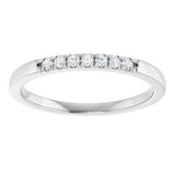 Platinum 1/10 CTW Natural Diamond French-Set Anniversary Band