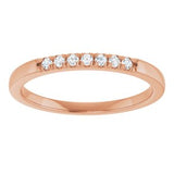 14K Rose 1/10 CTW Natural Diamond French-Set Anniversary Band