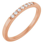 14K Rose 1/10 CTW Natural Diamond French-Set Anniversary Band
