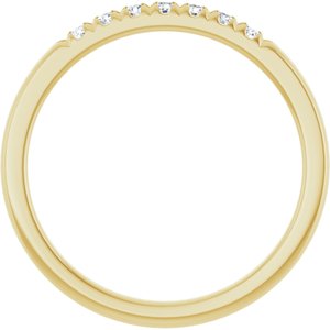 14K Yellow 1/6 CTW Natural Diamond French-Set Anniversary Band