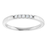 14K White .07 CTW Natural Diamond French-Set Anniversary Band