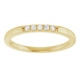 14K Yellow .07 CTW Natural Diamond French-Set Anniversary Band