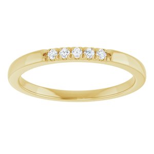 14K Yellow .07 CTW Natural Diamond French-Set Anniversary Band