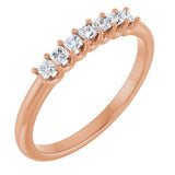 14K Rose 1/4 CTW Natural Diamond Anniversary Band