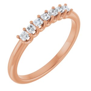 14K Rose 1/4 CTW Natural Diamond Anniversary Band