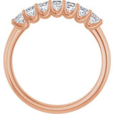 14K Rose 5/8 CTW Natural Diamond Anniversary Band