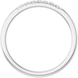 14K White 1/10 CTW Natural Diamond French-Set Anniversary Band
