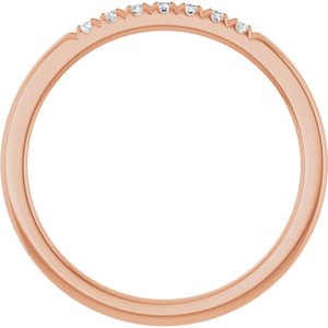 14K Rose 1/10 CTW Natural Diamond French-Set Anniversary Band
