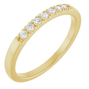 14K Yellow 1/6 CTW Natural Diamond French-Set Anniversary Band