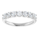 Platinum 5/8 CTW Natural Diamond Anniversary Band