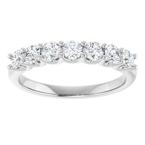 Platinum 5/8 CTW Natural Diamond Anniversary Band