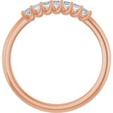14K Rose 1/4 CTW Natural Diamond Anniversary Band