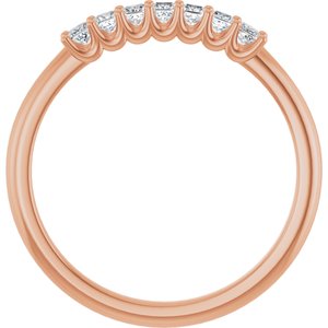 14K Rose 1/4 CTW Natural Diamond Anniversary Band
