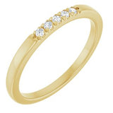 14K Yellow .07 CTW Natural Diamond French-Set Anniversary Band