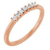 14K Rose 1/6 CTW Natural Diamond Anniversary Band