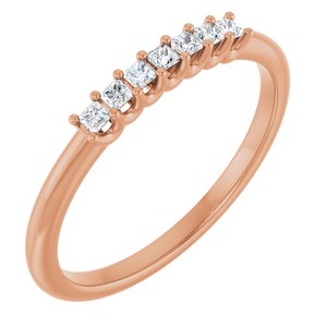 14K Rose 1/6 CTW Natural Diamond Anniversary Band