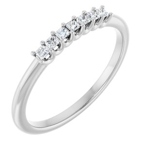 Platinum 1/6 CTW Natural Diamond Anniversary Band