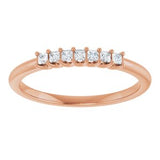 14K Rose 1/6 CTW Natural Diamond Anniversary Band