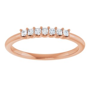 14K Rose 1/6 CTW Natural Diamond Anniversary Band