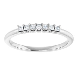 Platinum 1/6 CTW Natural Diamond Anniversary Band