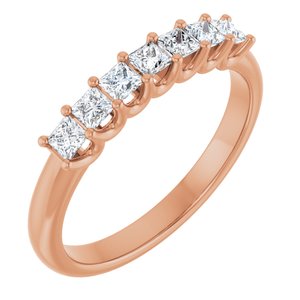 14K Rose 1/2 CTW Natural Diamond Anniversary Band