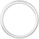 14K White .07 CTW Natural Diamond French-Set Anniversary Band