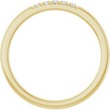 14K Yellow .07 CTW Natural Diamond French-Set Anniversary Band