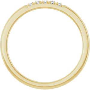 14K Yellow .07 CTW Natural Diamond French-Set Anniversary Band