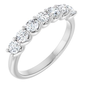 Platinum 5/8 CTW Natural Diamond Anniversary Band
