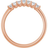 14K Rose 1/3 CTW Natural Diamond Anniversary Band