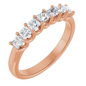14K Rose 5/8 CTW Natural Diamond Anniversary Band