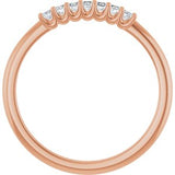 14K Rose 1/6 CTW Natural Diamond Anniversary Band