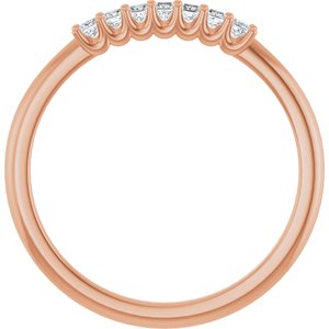14K Rose 1/6 CTW Natural Diamond Anniversary Band