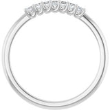 Platinum 1/6 CTW Natural Diamond Anniversary Band