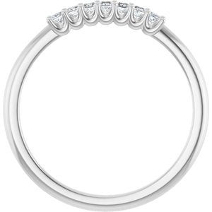 Platinum 1/6 CTW Natural Diamond Anniversary Band