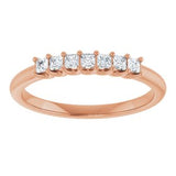 14K Rose 1/4 CTW Natural Diamond Anniversary Band