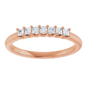 14K Rose 1/4 CTW Natural Diamond Anniversary Band