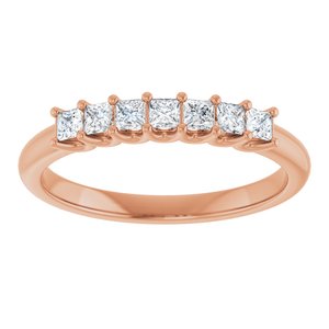14K Rose 1/3 CTW Natural Diamond Anniversary Band