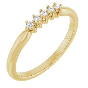 14K Yellow 3/8 CTW Natural Diamond Anniversary Band