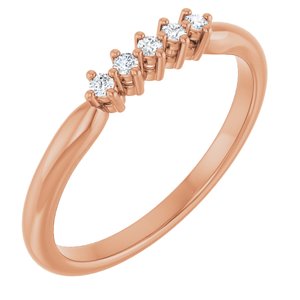 14K Rose 3/8 CTW Natural Diamond Anniversary Band