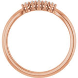 14K Rose 3/8 CTW Natural Diamond Anniversary Band